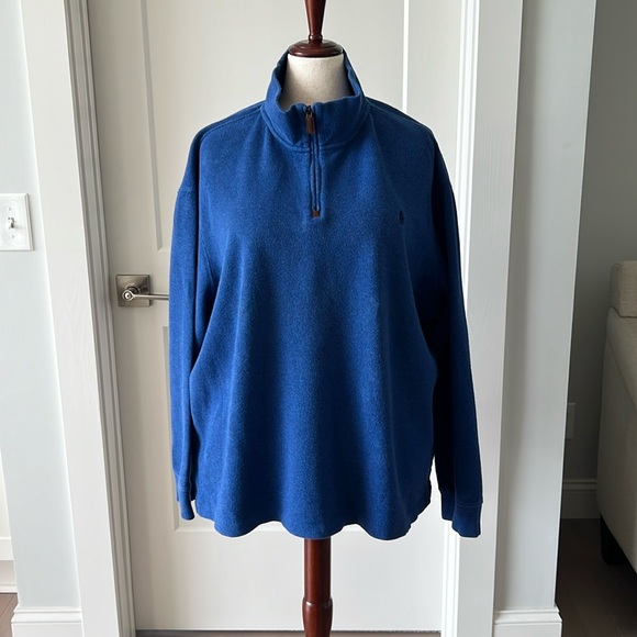 🎉Host Pick🎉Polo Ralph Lauren Men’s Royal Blue Quarter Zip Sweater Size XXL - Picture 2 of 11